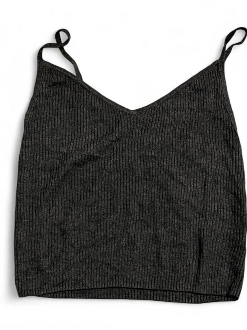 Kendall & Kylie Black Ribbed Tank S